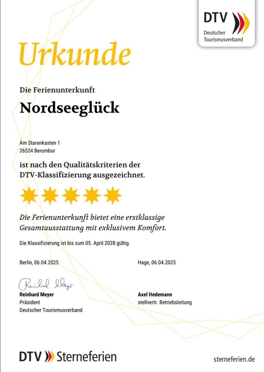Ferienhaus Nordseeglueck Im Ferienpark Berumbur ภายนอก รูปภาพ